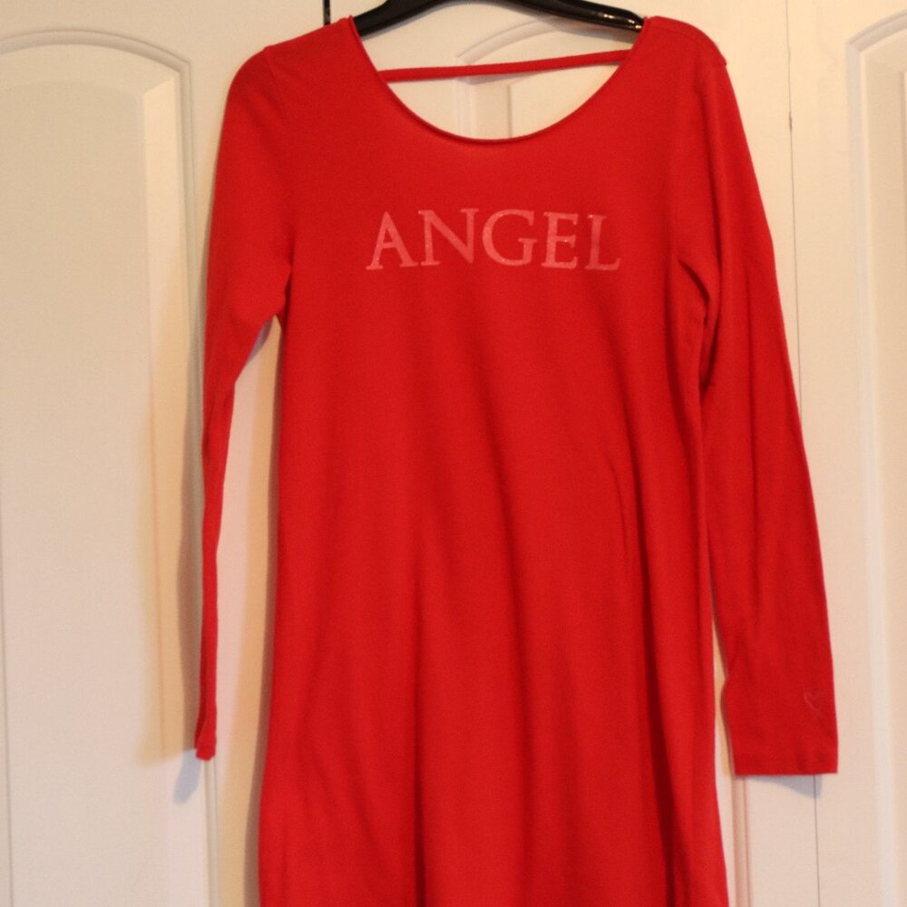 Victoria's Secret Long Sleeve Red Angel Gown Size XS Lightweight Sleep Lounge